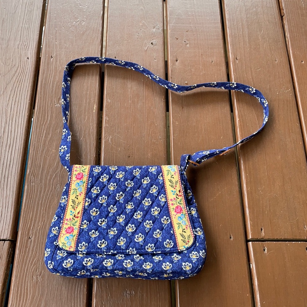 Vera Bradley blue cloth crossbody bag
